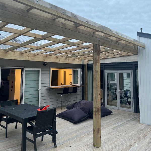 Pergola Installed Over Deck